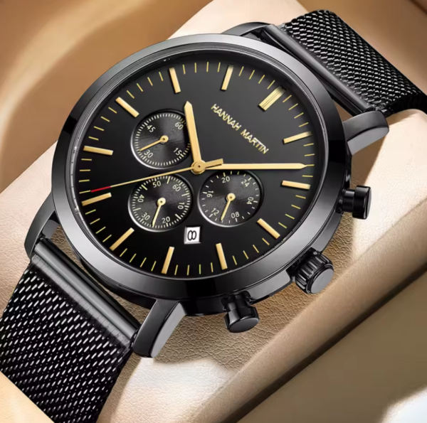 Reloj HANNAH MARTIN Dark Gold Elegance - Imagen 2