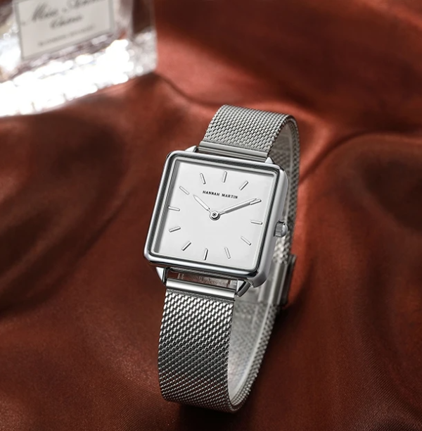 Reloj HANNAH MARTIN Textured Silver - Imagen 3