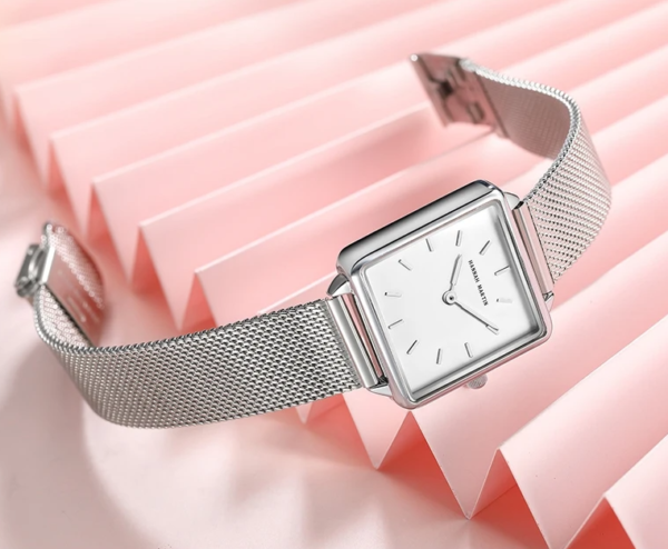 Reloj HANNAH MARTIN Textured Silver - Imagen 4