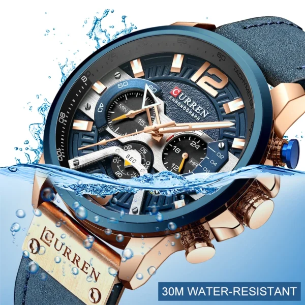 Reloj CURREN Blue Sport Cuero - Imagen 3