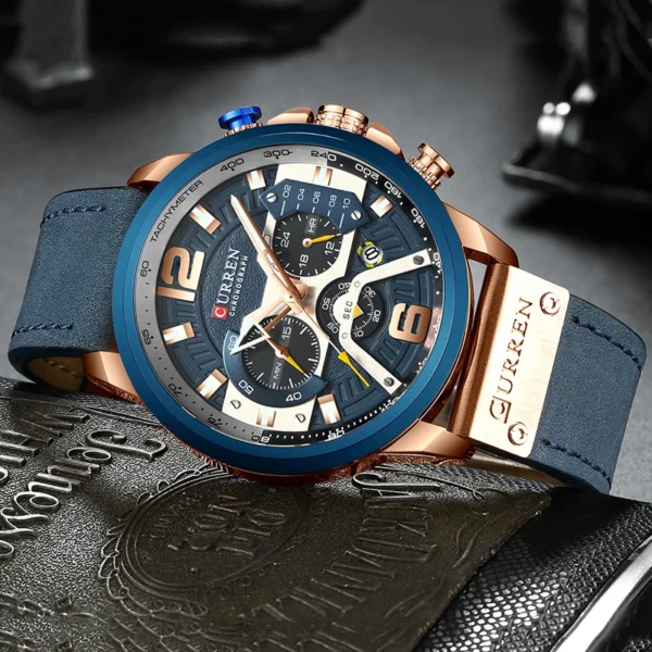 Reloj CURREN Blue Sport Cuero - Imagen 2