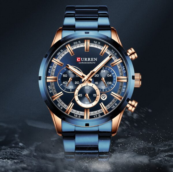 Reloj CURREN Blue Deportivo Acero Inoxidable - Imagen 7