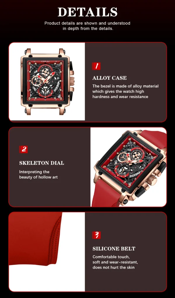 Reloj CRRJU Estilo Vanguardista - Imagen 10