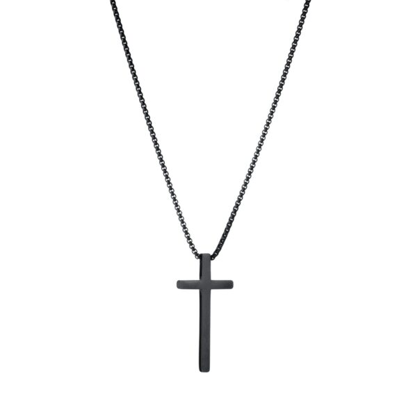 Collar Colgante de Cruz Acero Inoxidable Basic 60cm - Imagen 3