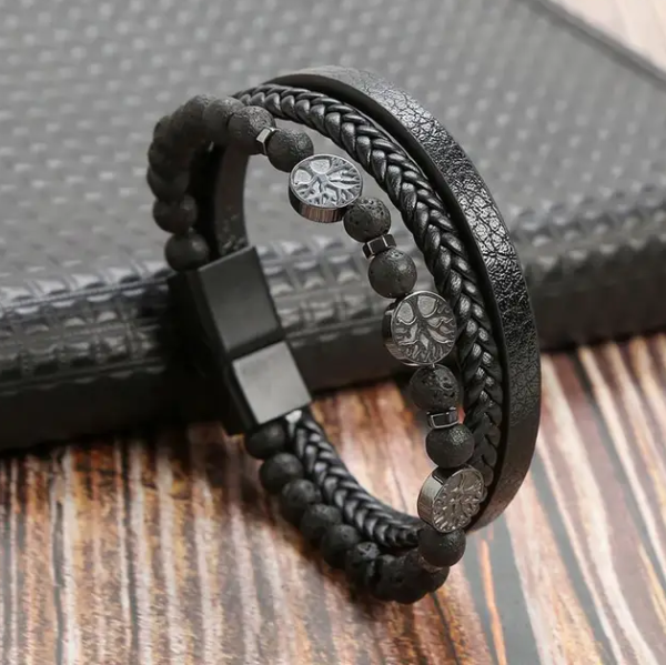 Pulsera de Cuero Casual - Imagen 4