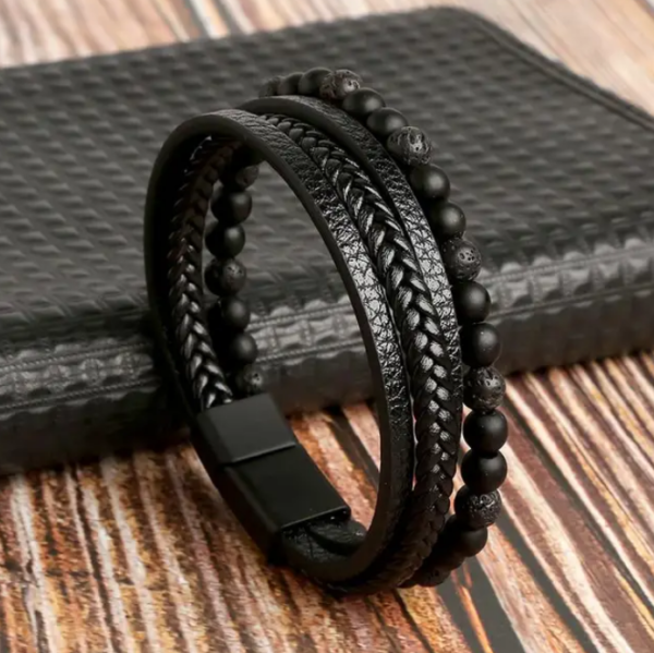 Pulsera de Cuero Casual - Imagen 2