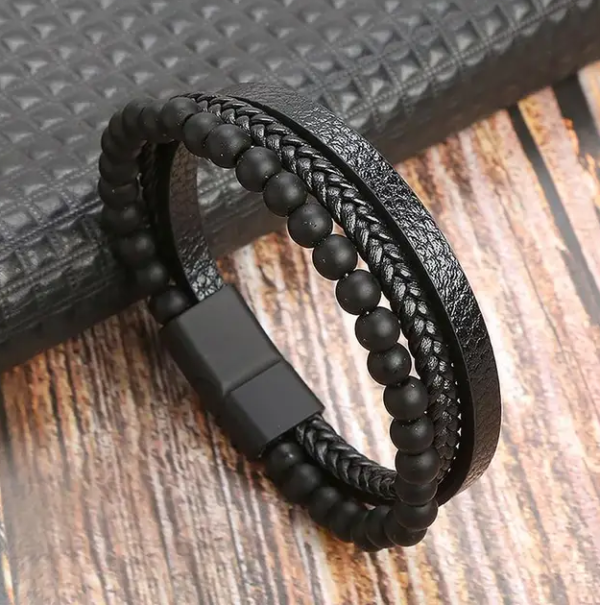 Pulsera de Cuero Casual - Imagen 5