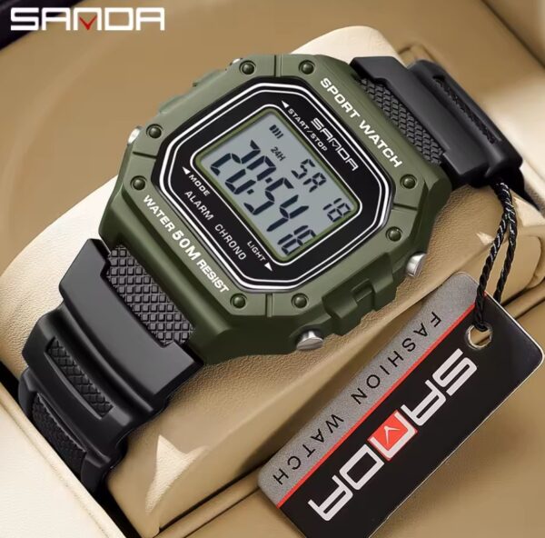 Reloj SANDA Verde Classic Digital - Imagen 2