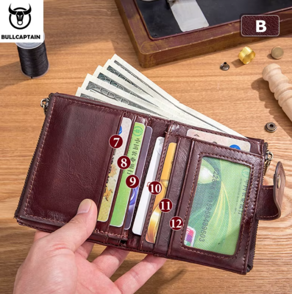 Billetera BULLCAPTAIN Titan de Cuero Genuino - Imagen 3
