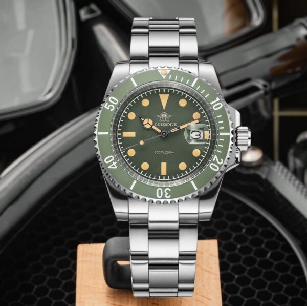 Reloj ADDIESDIVE Submarine 200M Green - Imagen 2