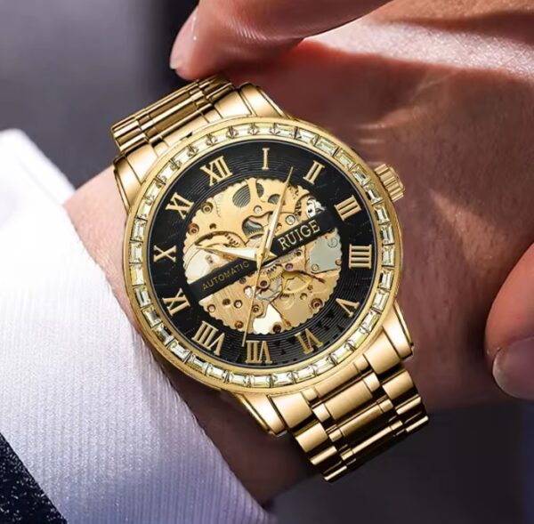 Reloj RUIGE Automatico Mecanico Imperial Gold - Imagen 3