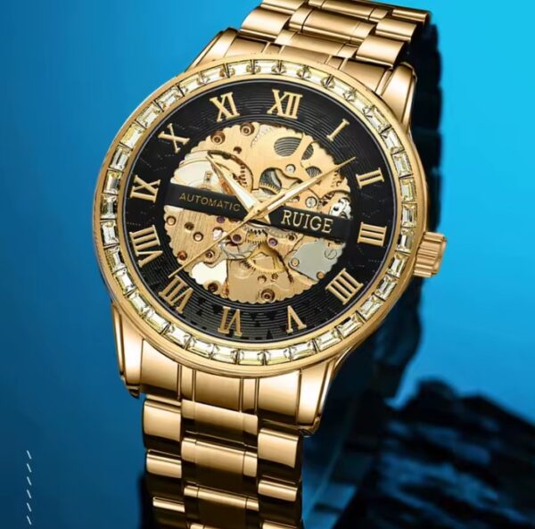 Reloj RUIGE Automatico Mecanico Imperial Gold - Imagen 4